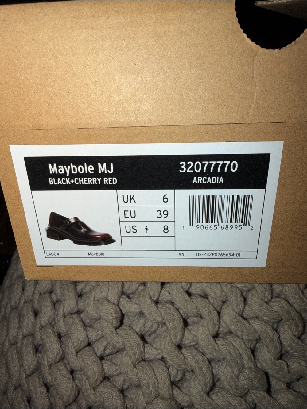 Dr Martens Maybole Mary Jane’s brand new never worn.  Black cherry red - Picture 6 of 6